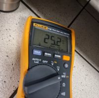Multi-meter connected to thermocouple